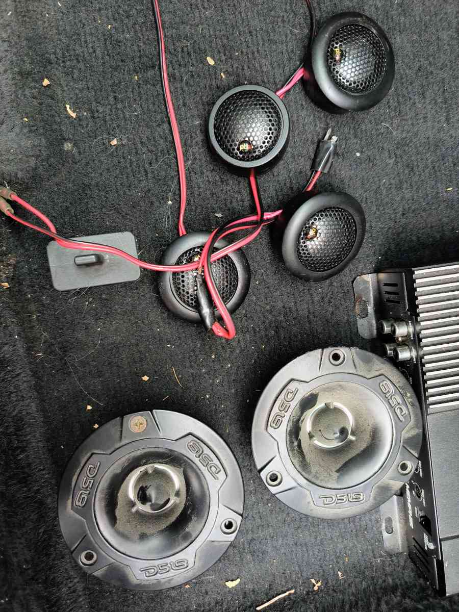 Car Audio Speakers and 2 amps