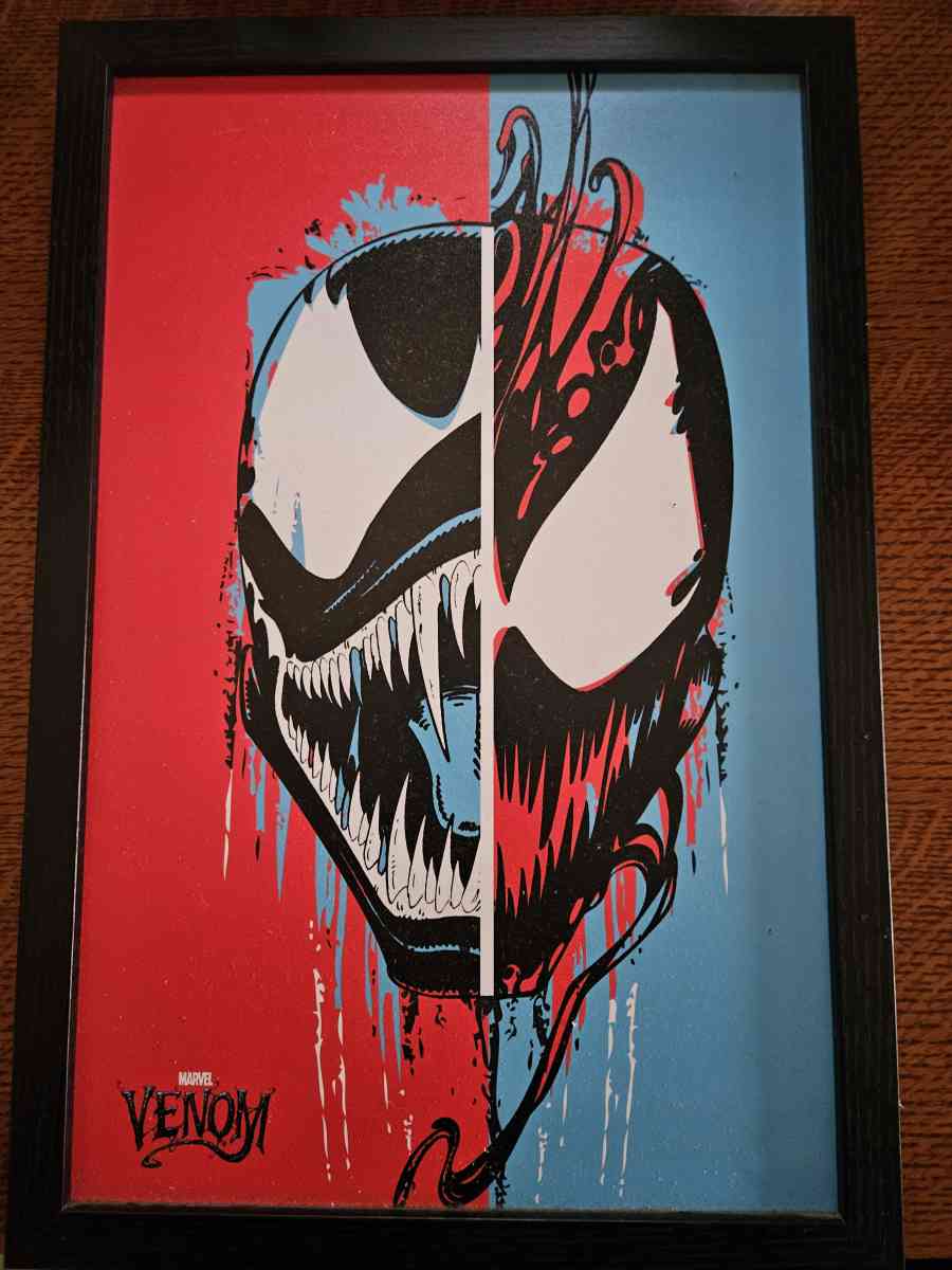 Framed Venom and Carnage Print