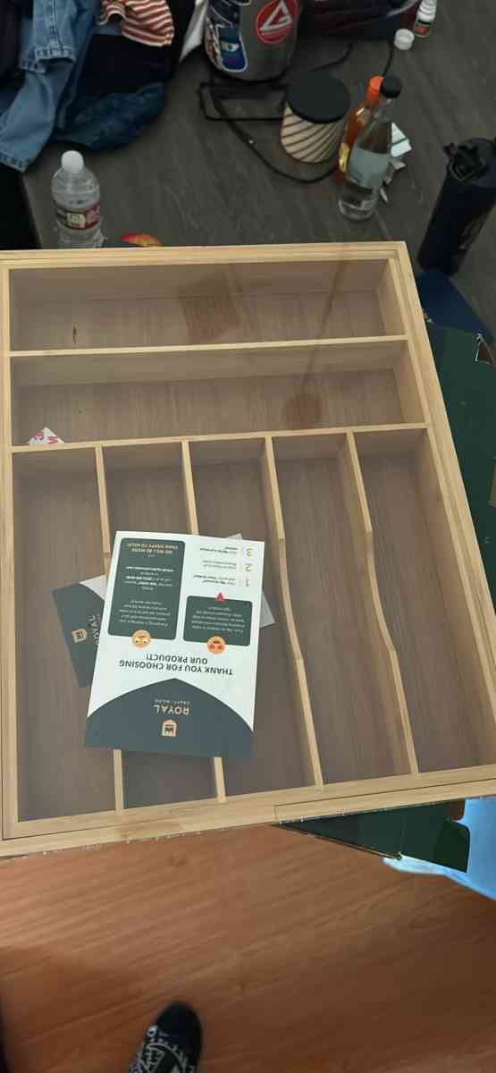 Premium Bamboo Silverware Organizer