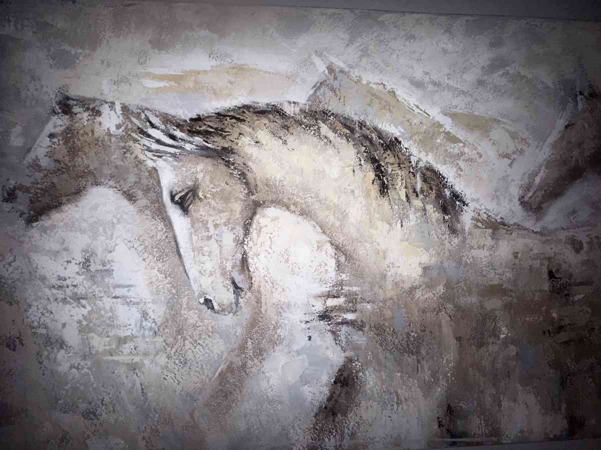 horses on the run painting