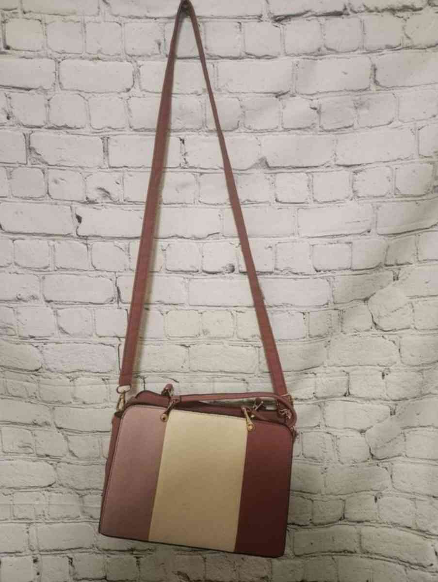 Womens AMVIKS Pink and White Shoulder Bag