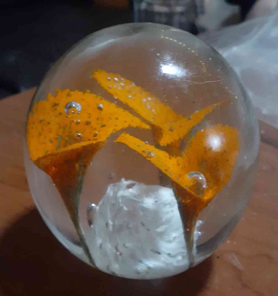 vintage glass paperweight