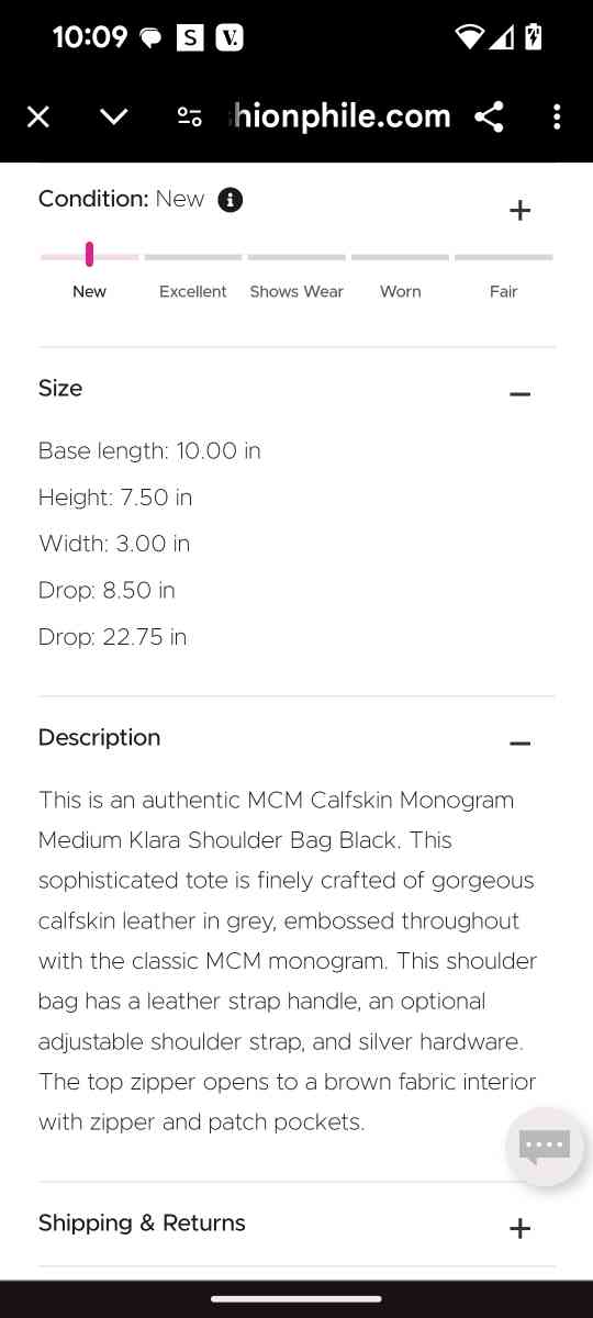 MCM authentic Klara medium shoulder bag