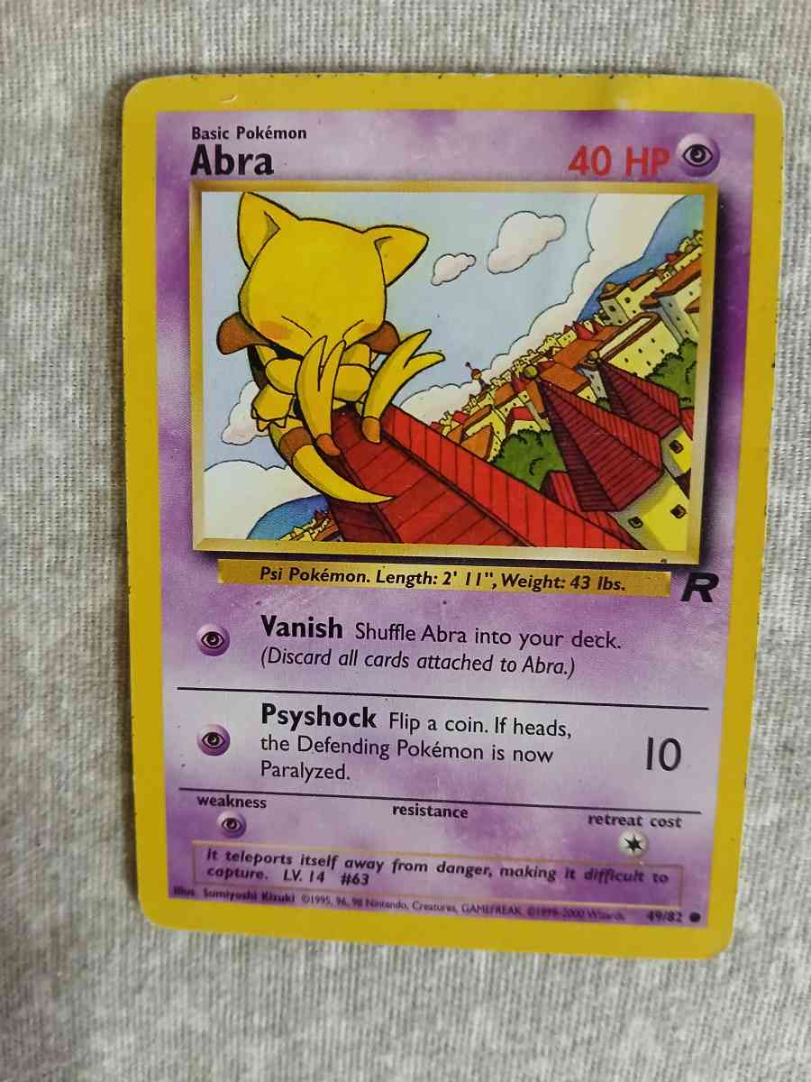 1995 vintage 7 Pokmon cards