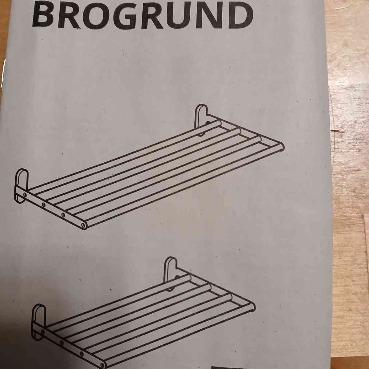 Lot of 2 Brogrund wall mounting shelves