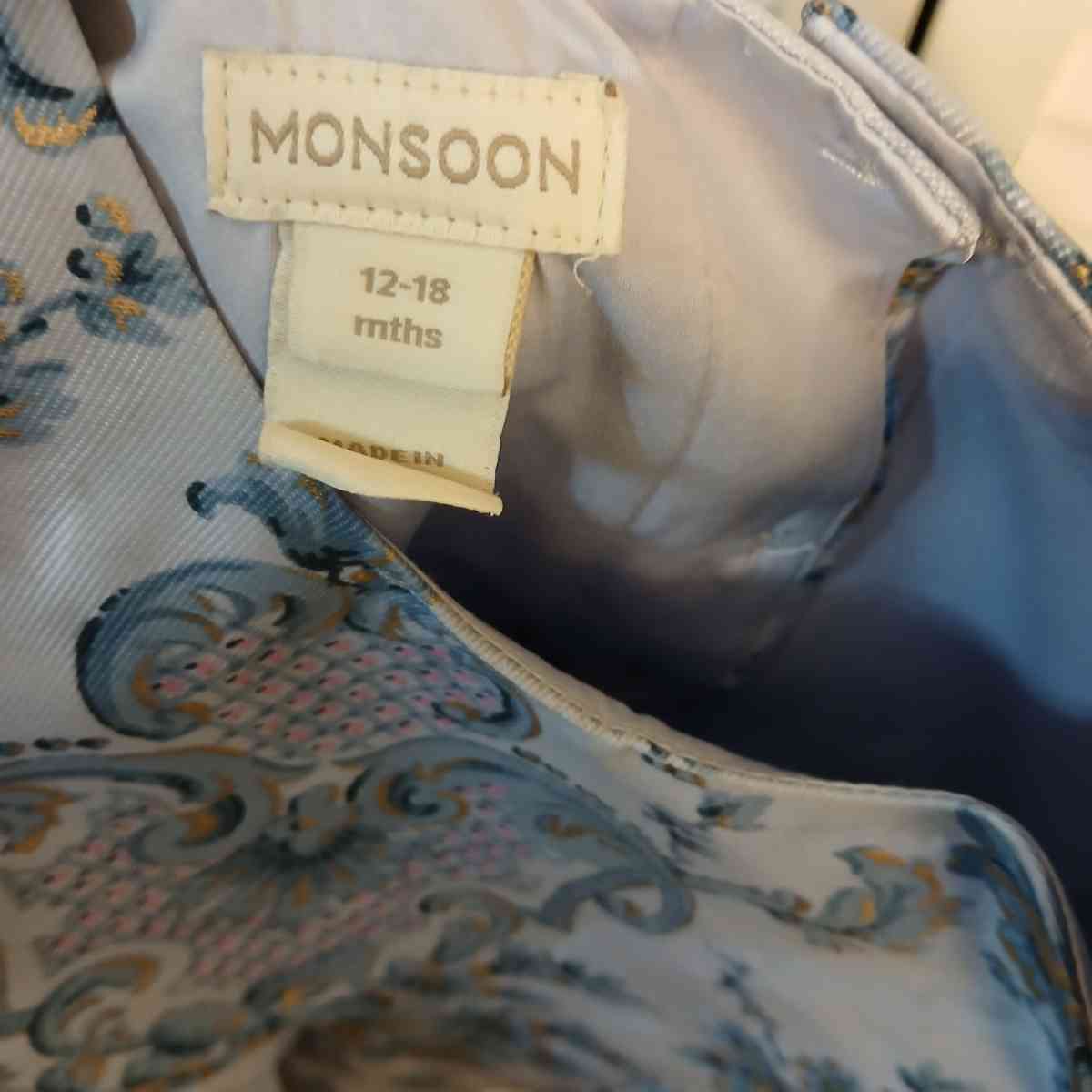 Monsoon dress size 12 to 18 months
