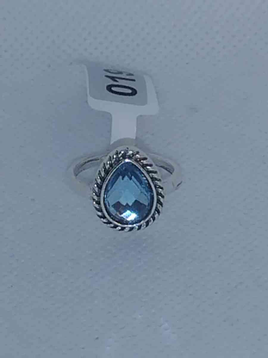 Blue Teardrop Ring