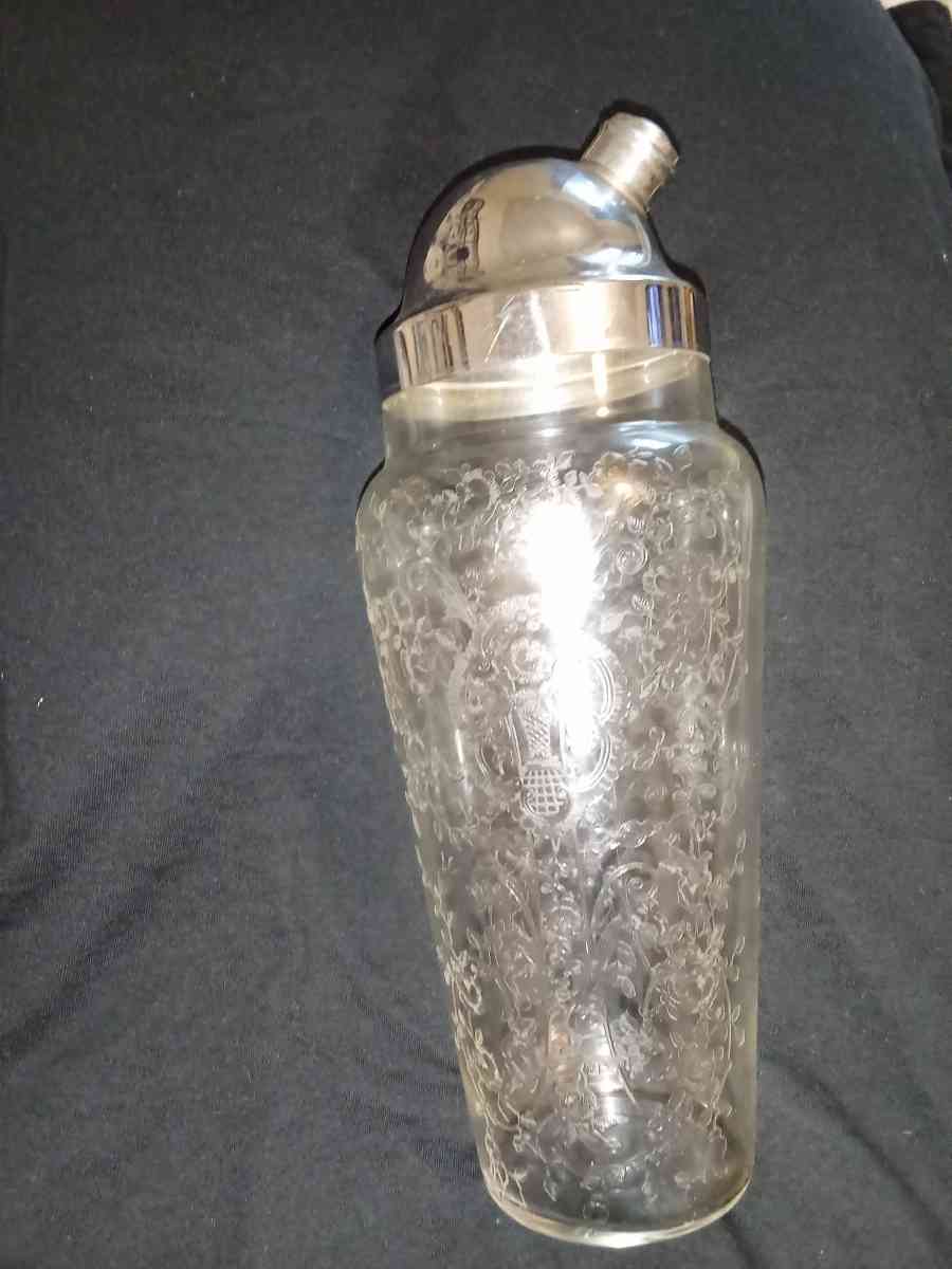 Rare Cambridge Glass Cocktail Mixer
