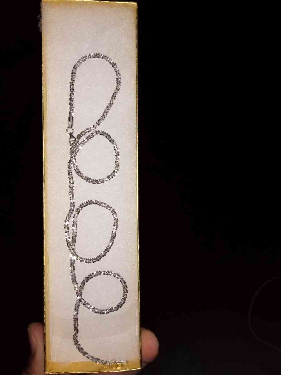 BRAND NEW AUTHENTIC 925 SILVER 22INCH DIAMOND CUT CHAIN