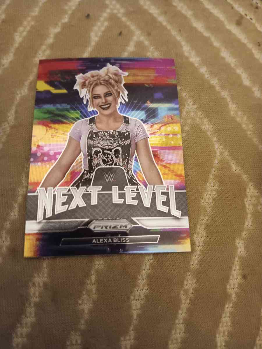 rare 2022 limited edition prism wwe raw alexa bliss card