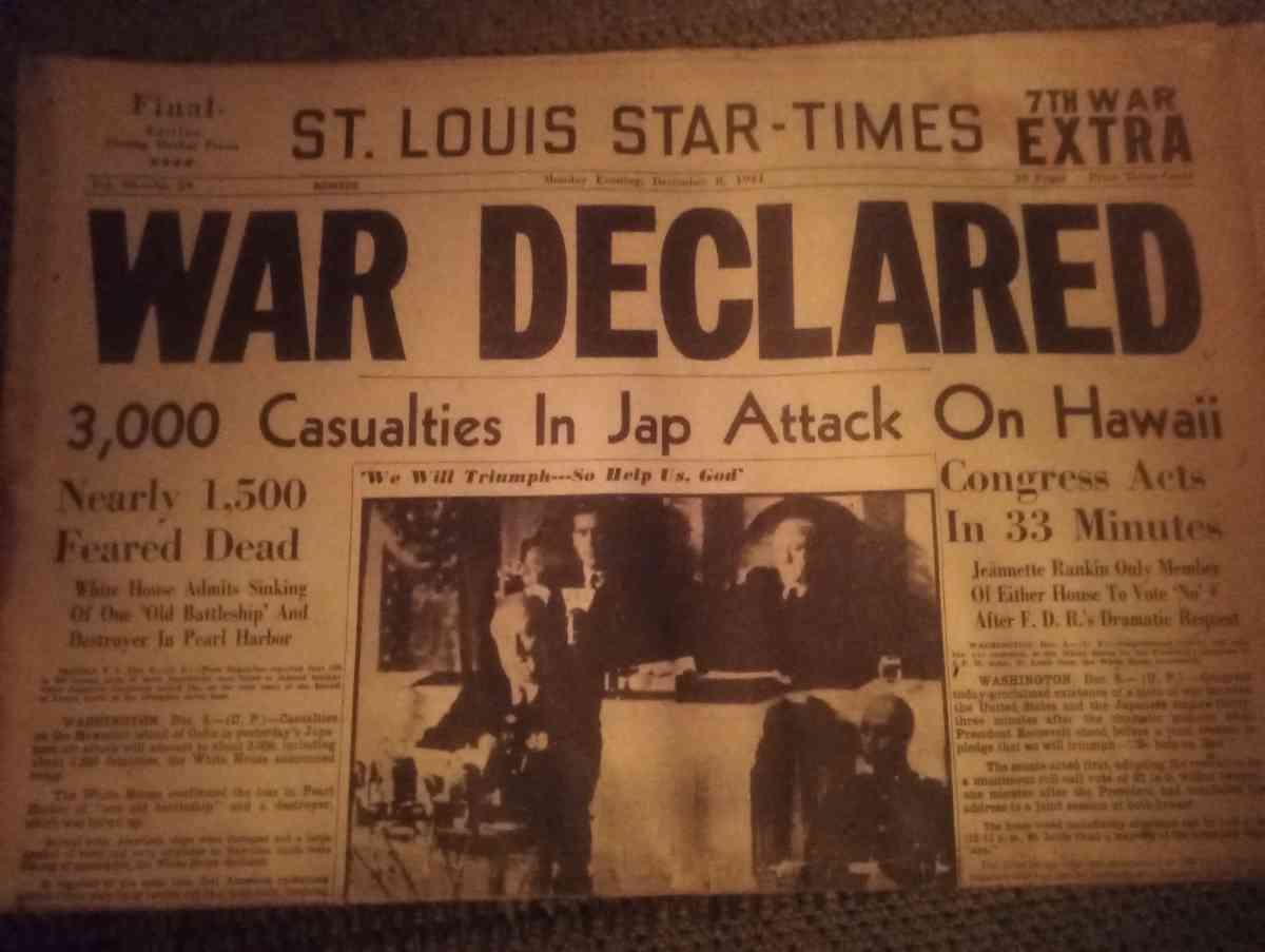 dec 8 1941 StLouis Star times