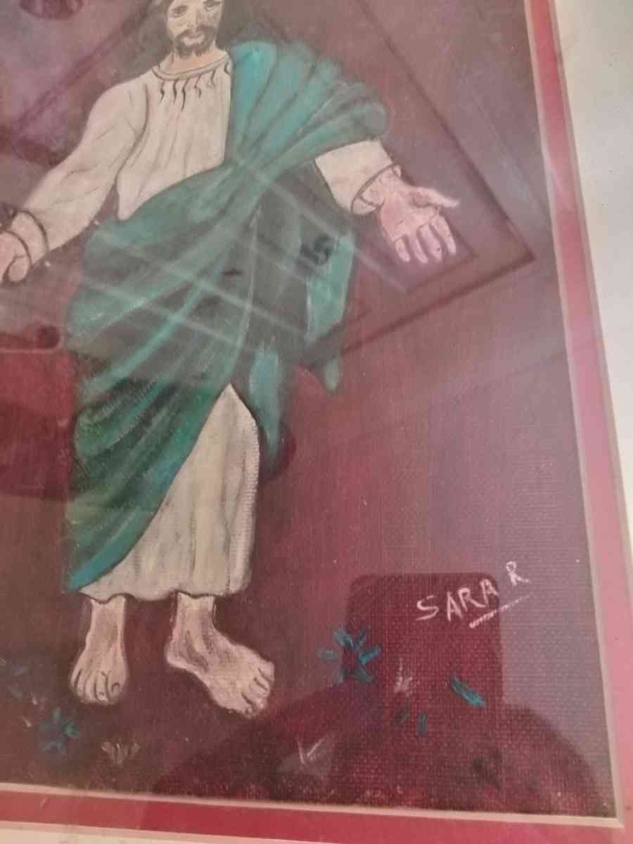 Jesus pic painted and drawer by Sara Robison year 1990