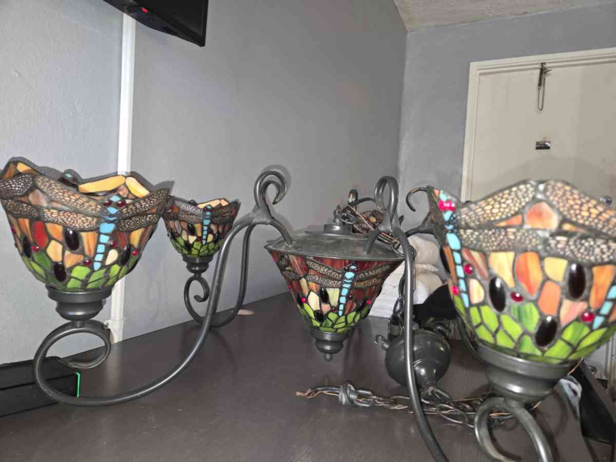 Tiffanys antique Chandelier and lamp shade