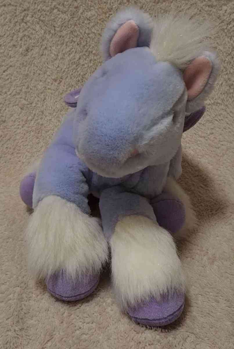 14 Inch Animal Alley Purple Pegasus Plush