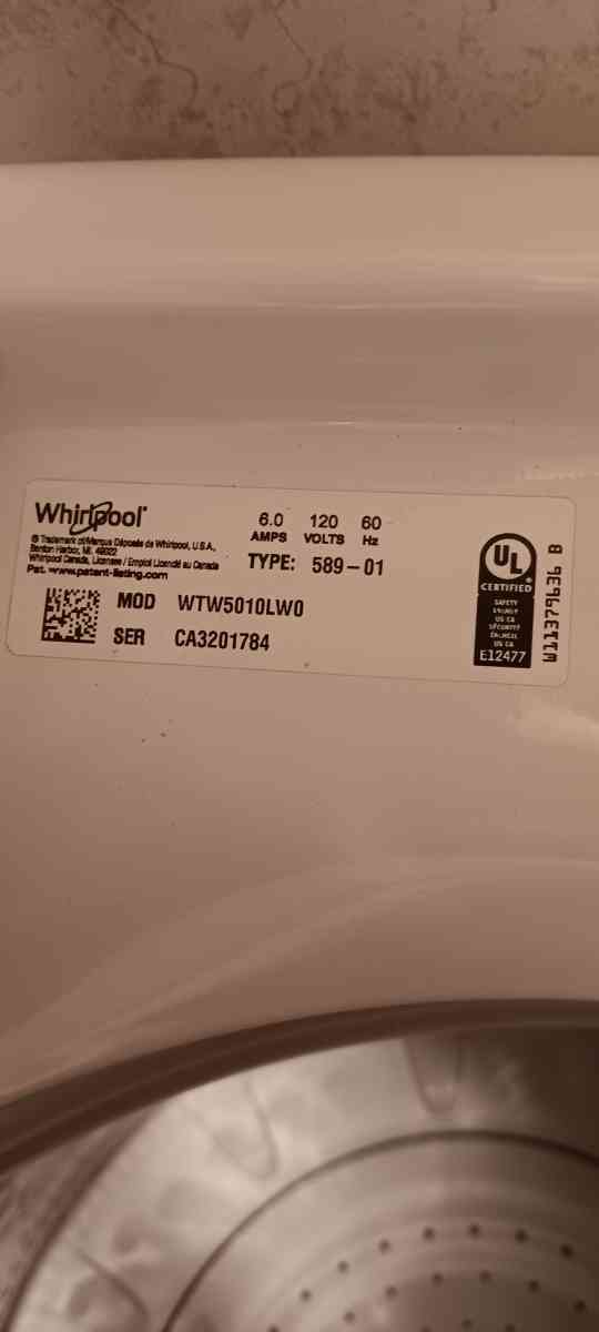 whirlpool washer and dryer