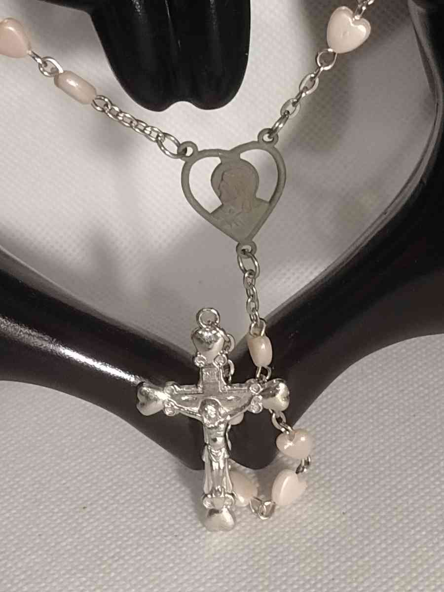 Pink Rosary with Pouch