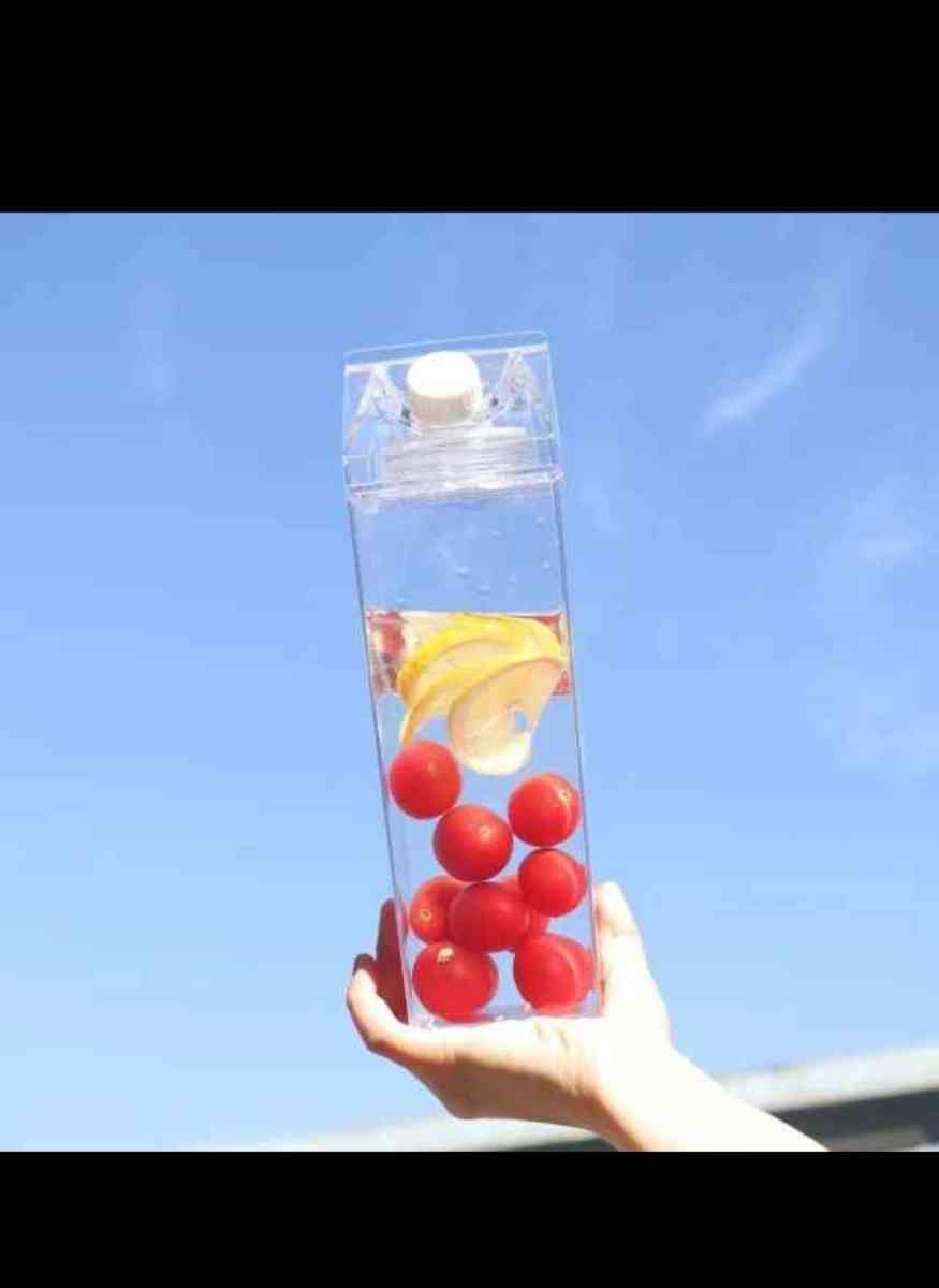Milk Carton Water Bottle  Clear Square Milk Bottles BPA Free