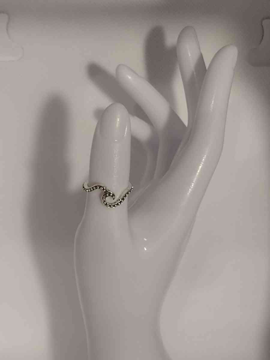 Curled Silver Ring