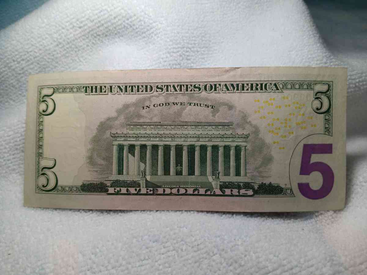 5 dolares Americanos con estrella