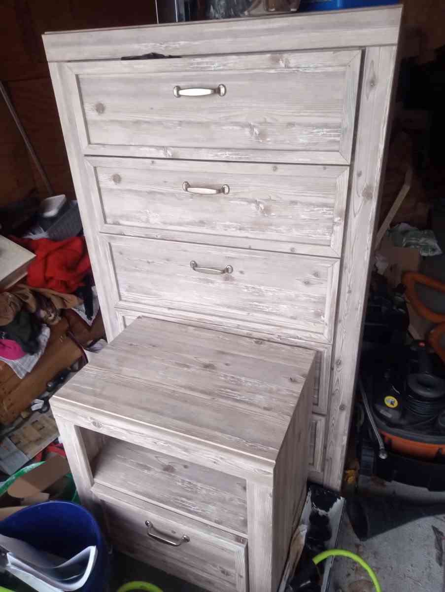 Ashley chest 5 drawer and matching nightstand