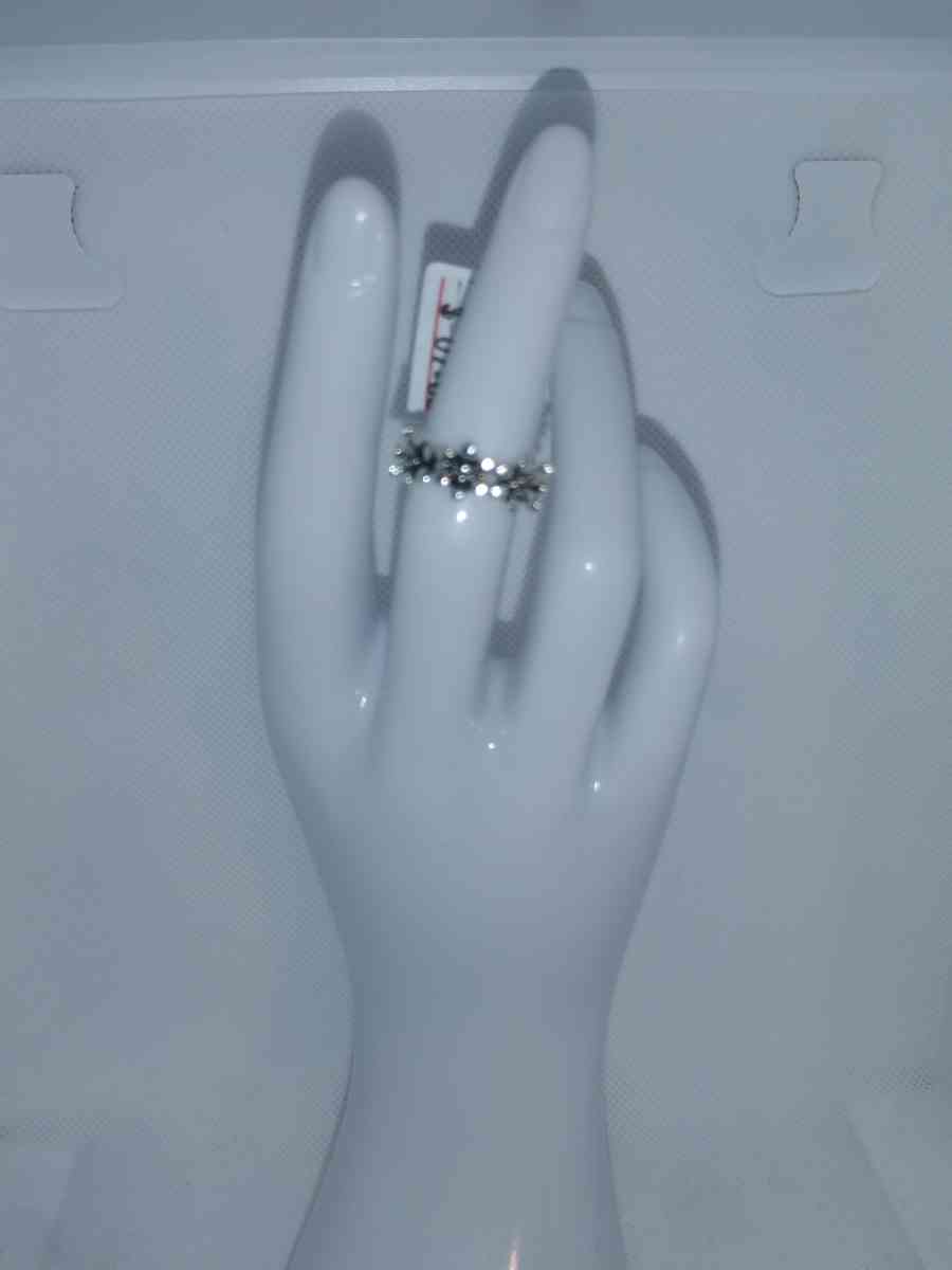 Flower Crown Style Silver Ring