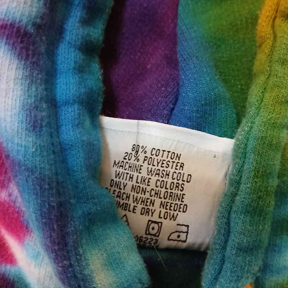 Colortone dyed rainbow hoodie