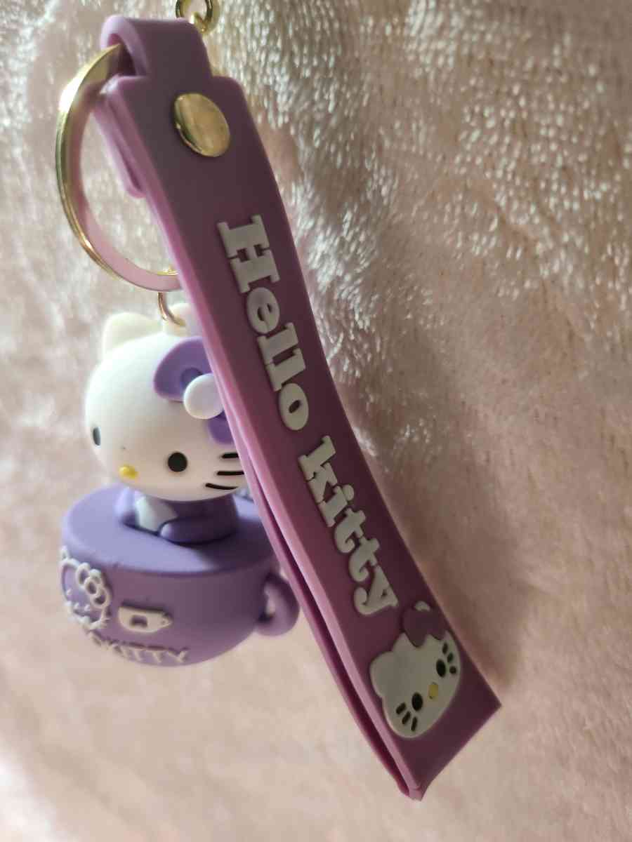Hello Kitty Purple Teacup Keychain