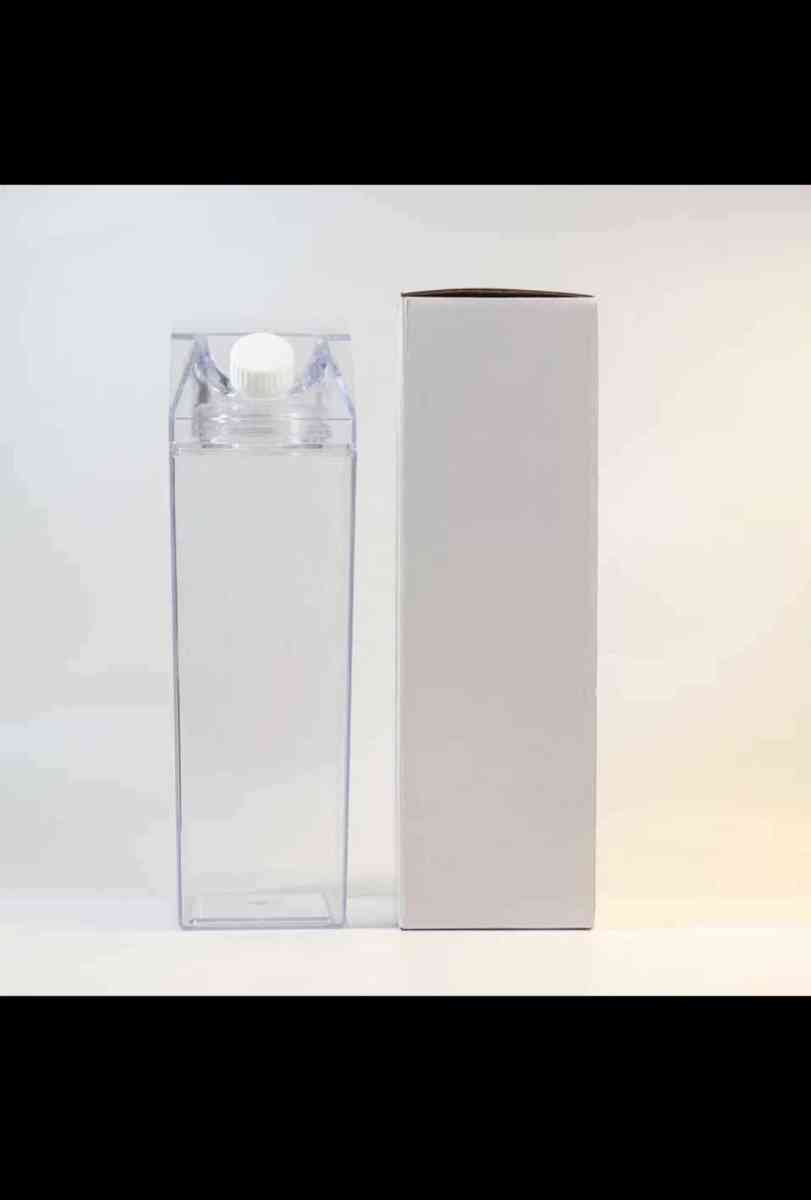 Milk Carton Water Bottle  Clear Square Milk Bottles BPA Free