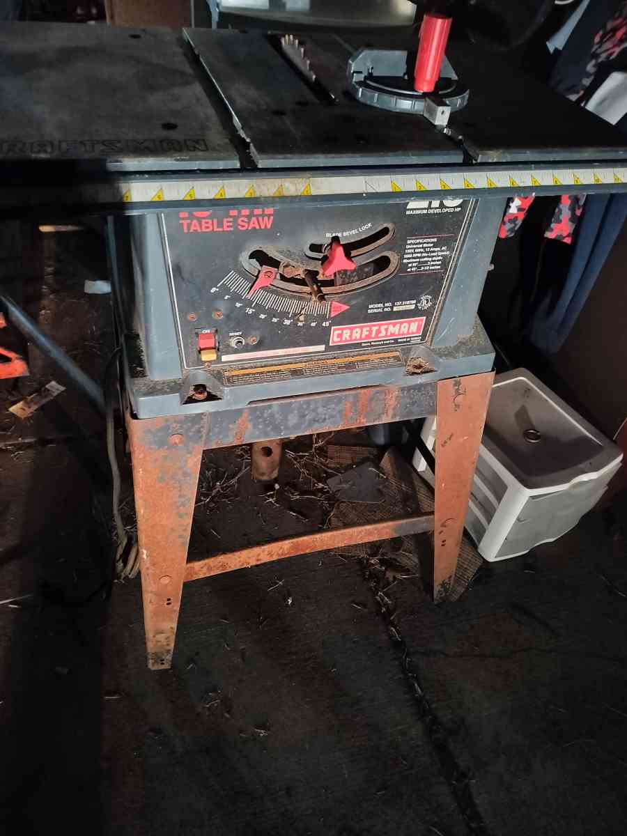 saw tool box vac pipe bender and metal detectors