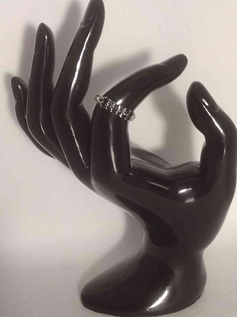 Black Twelve Silvery Ring