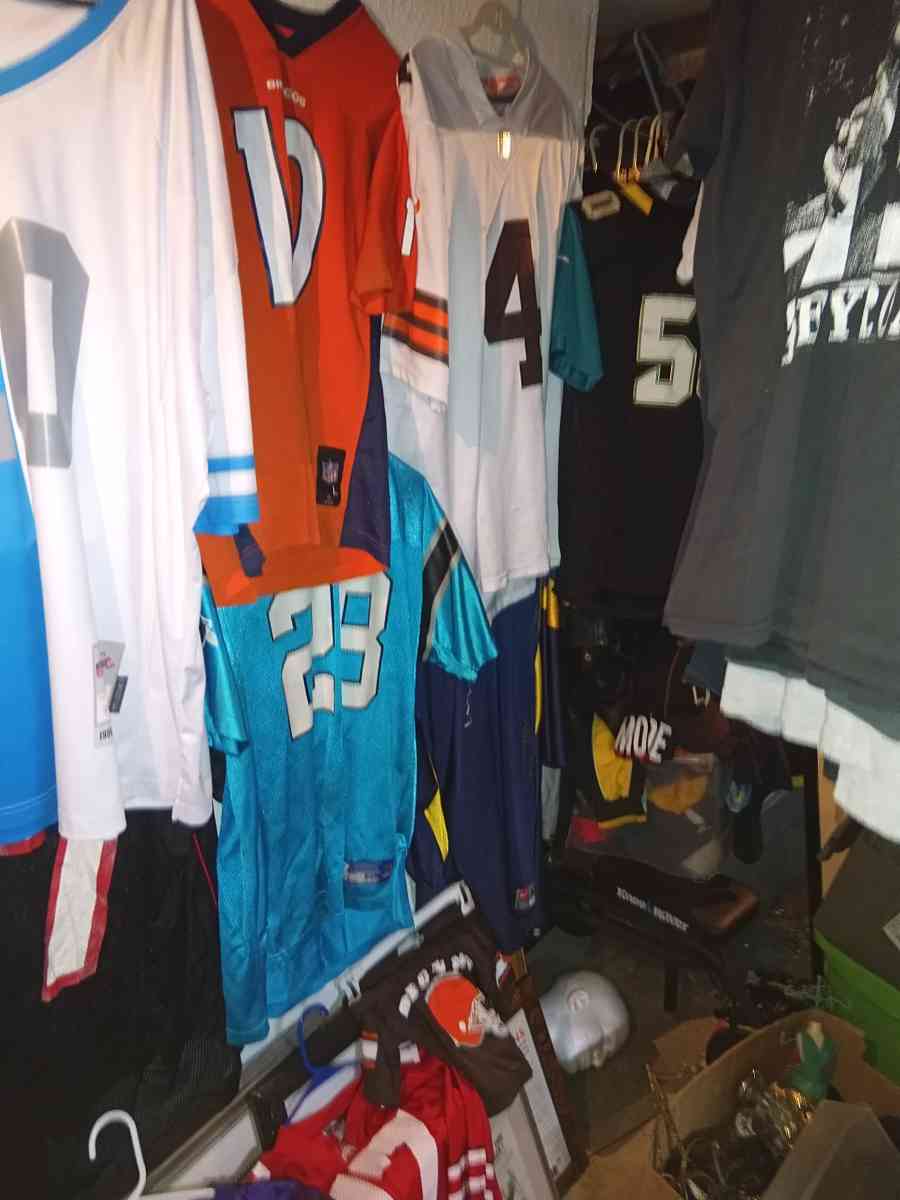 around 60 sport jerseys baseball football NBA