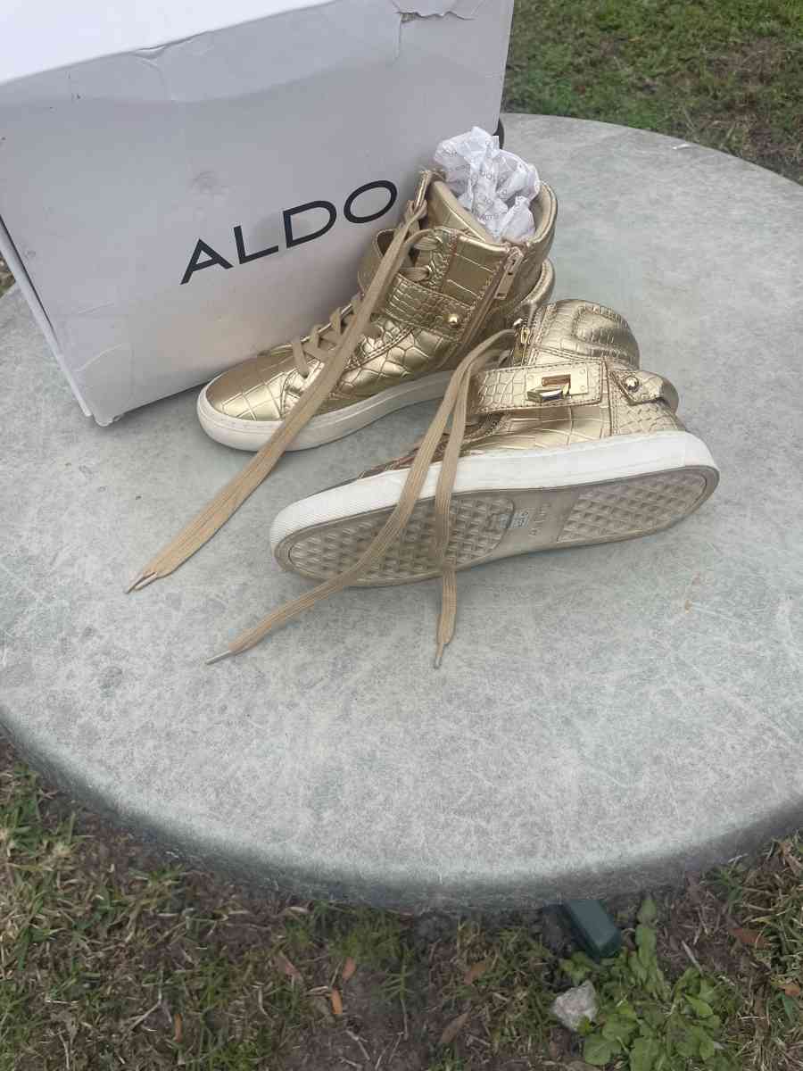 Like New Gold  Aldo High Tops