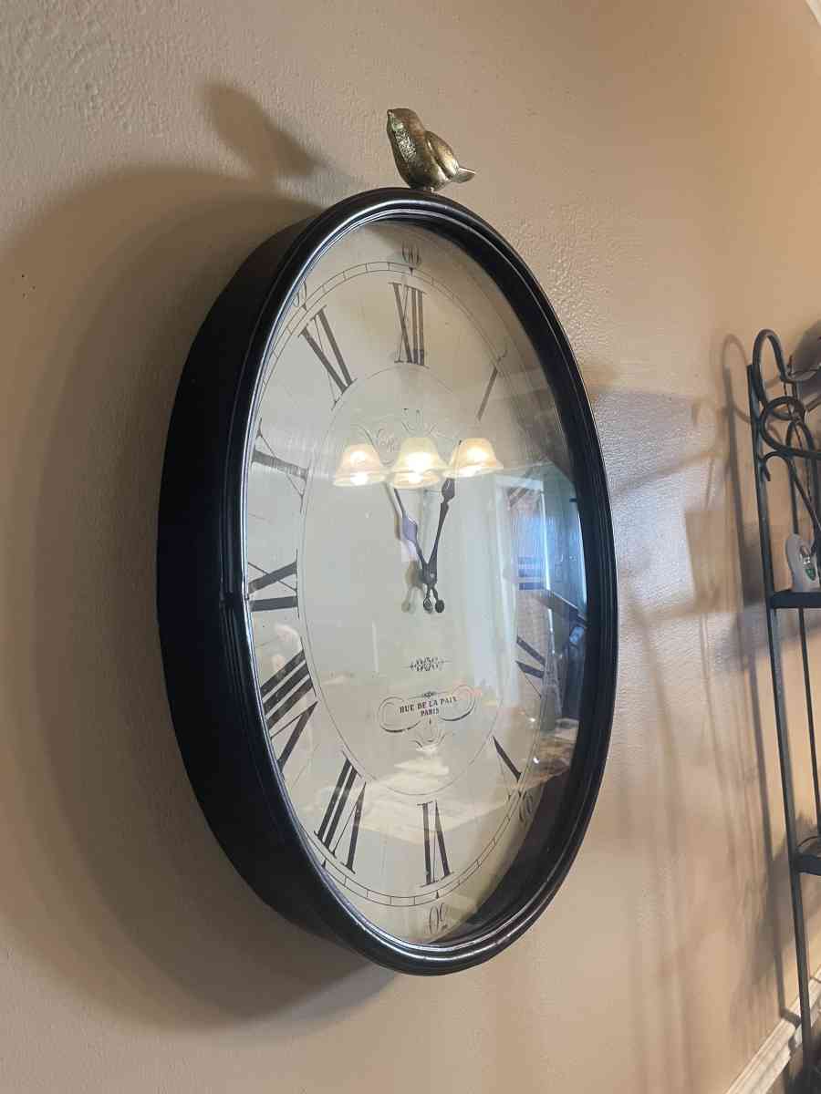 Gold Bird Wall Clock