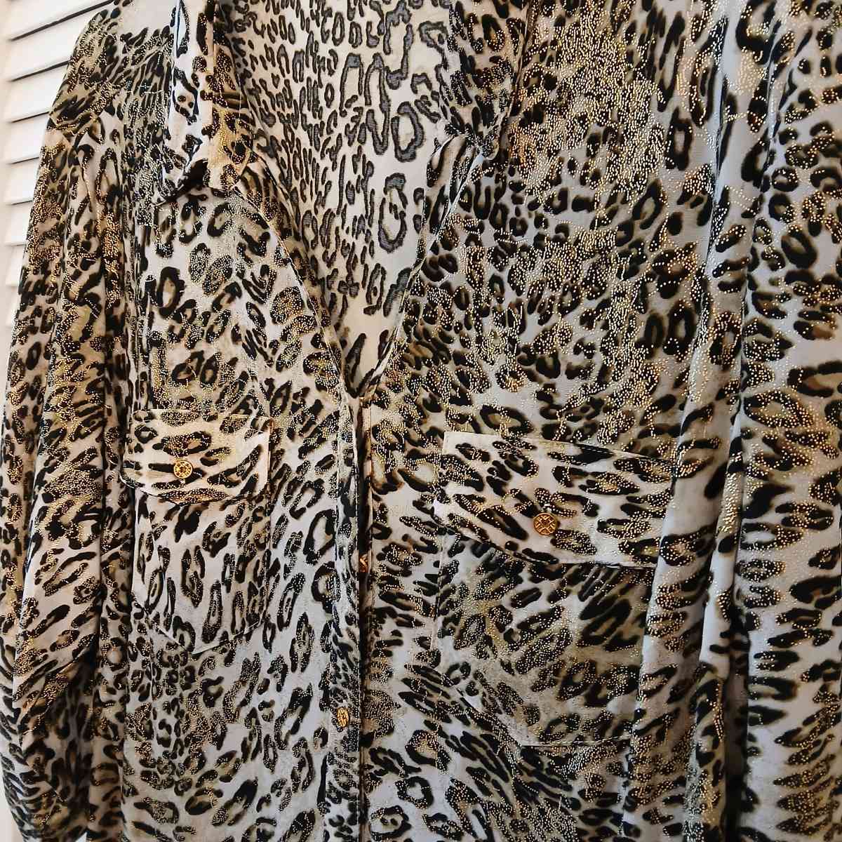 Emily Daniels Leopard Print Blouse Size 1X