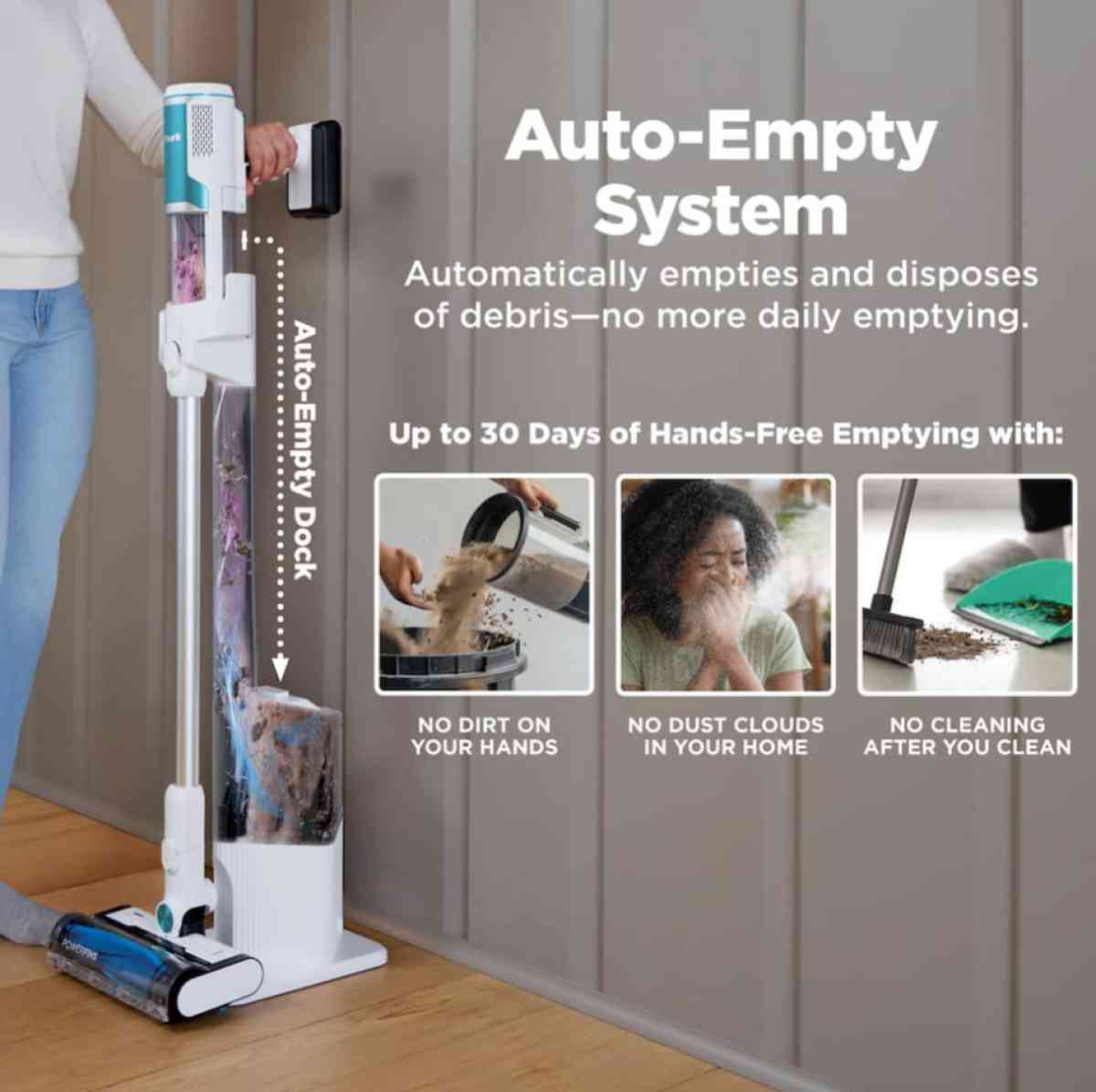 Shark Clean  Empty Cordless Stick Vacuum Cleaner Auto Empty