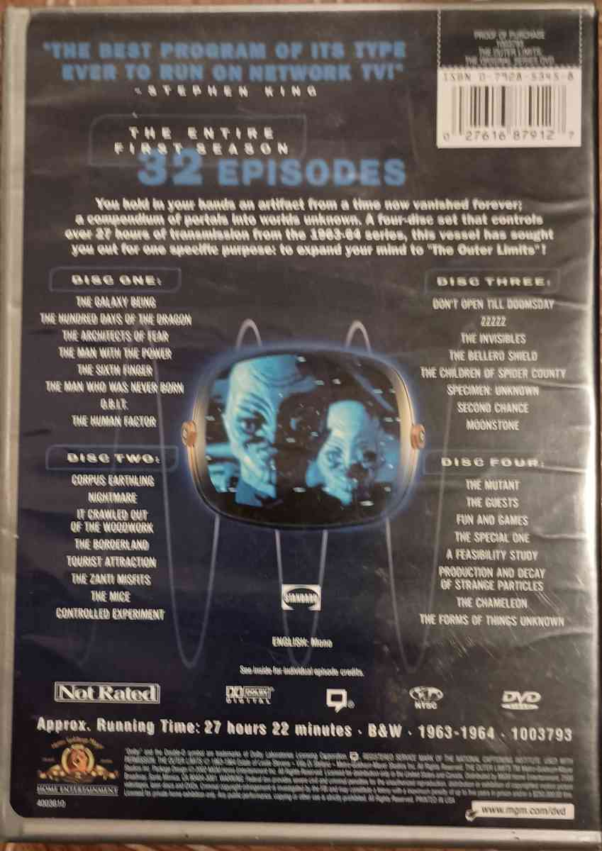The Outer Limits 1963 1964 DVD
