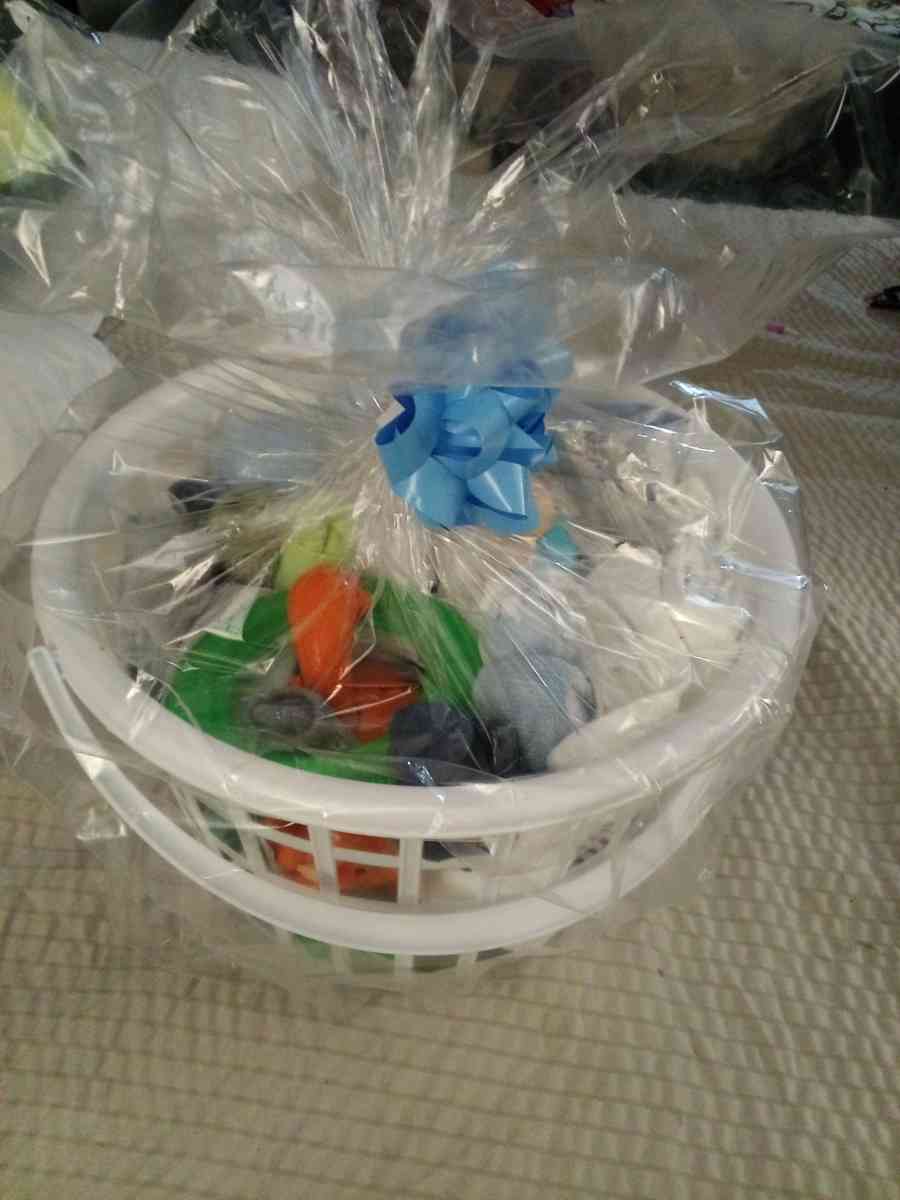 BRAND NEW LAUNDRY BASKET BABY SHOWER GIFT FOR BOY