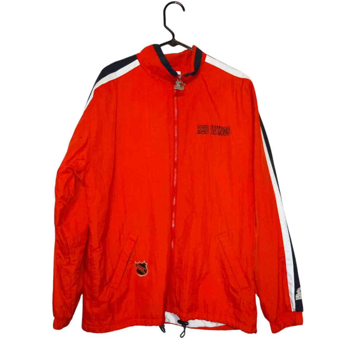 90s Vintage Red Wings Mens Large Starter Windbreaker Jacket