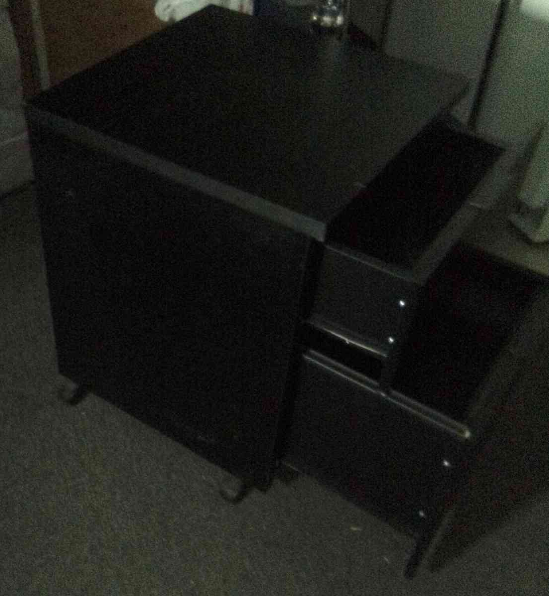 chair and file cabinet