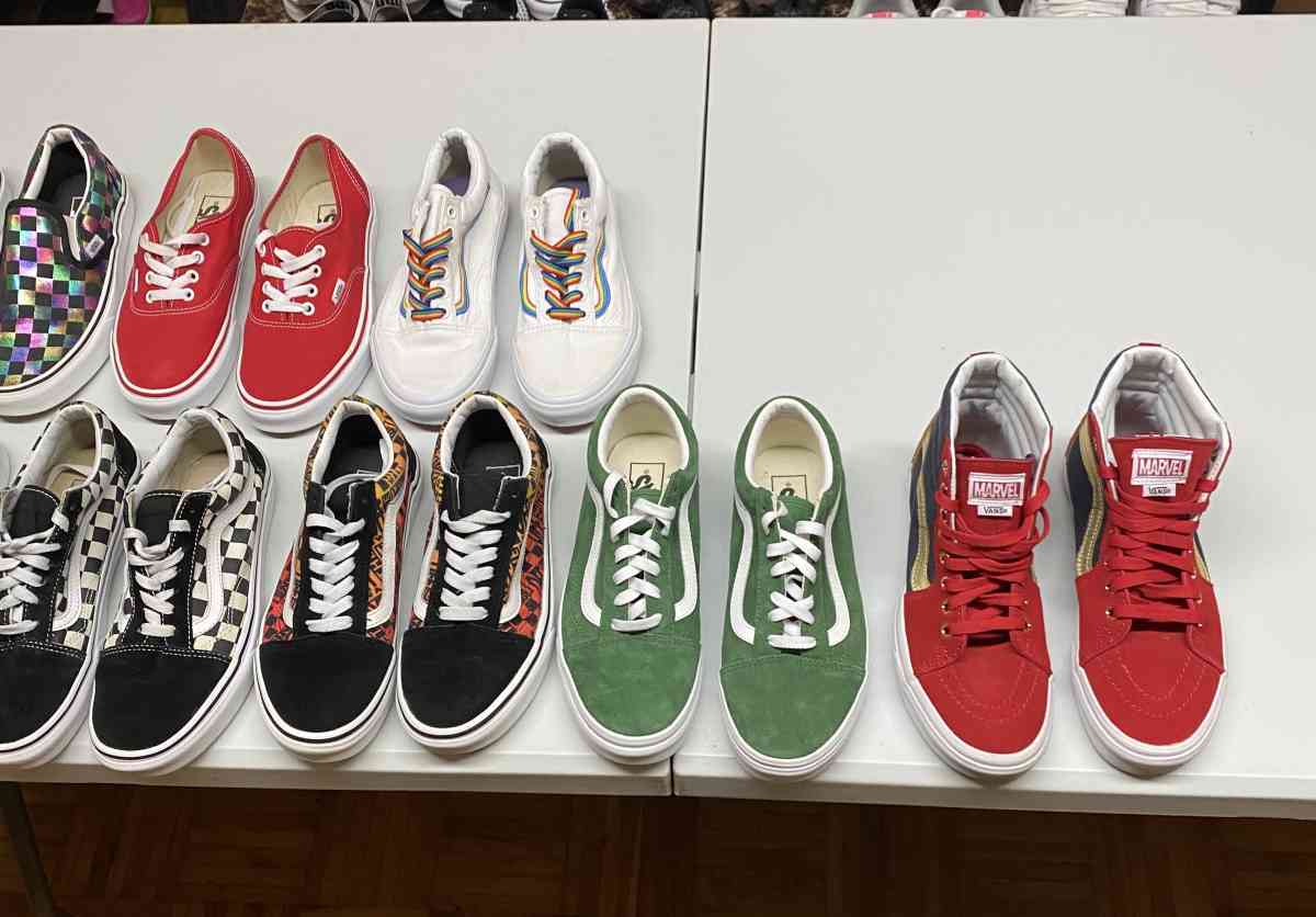 10 Pairs Womens Vans Sneaker Bundle Size 7