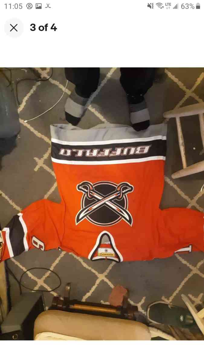 authentic buffalo sabres vintage butterknife Jersey rare