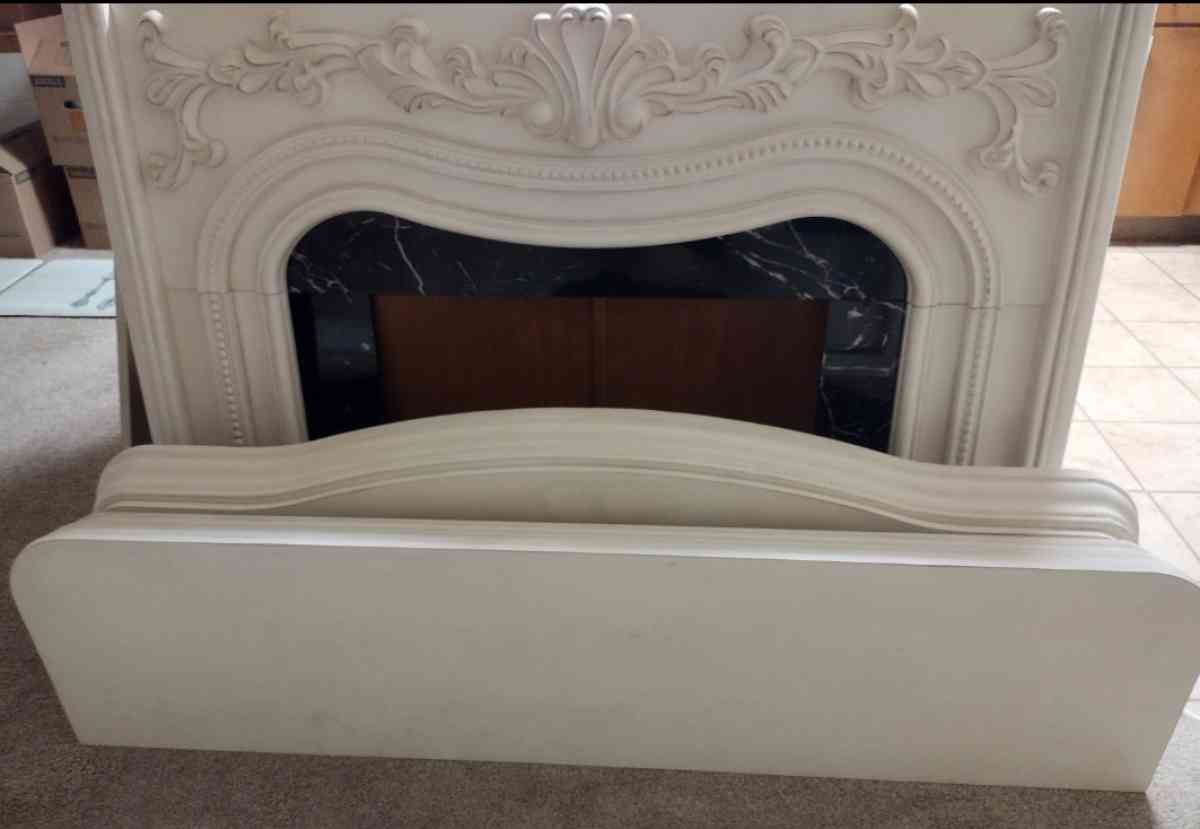 Electrical Luxury Fireplace Ivory Colored