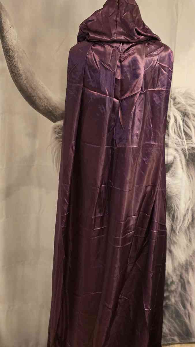 Unisex Dark Purple Hooded Cloak