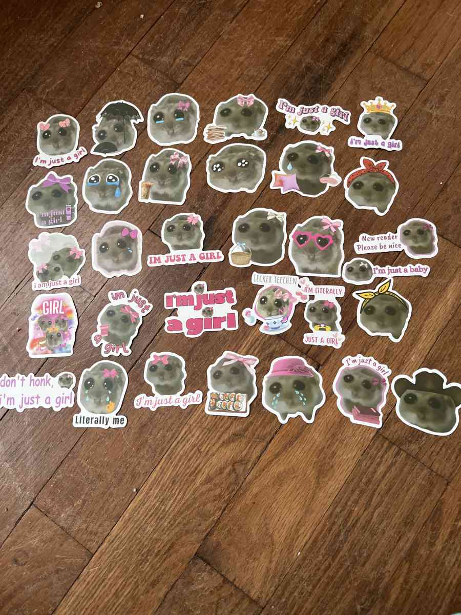 sad hamster stickers