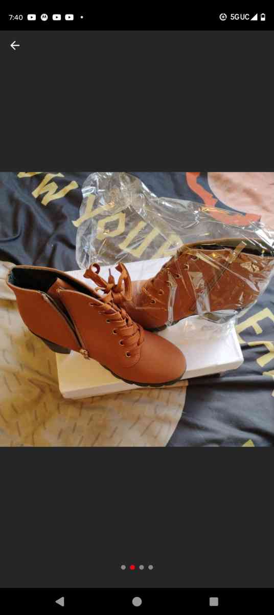 Brown High Heel Ankle Boots