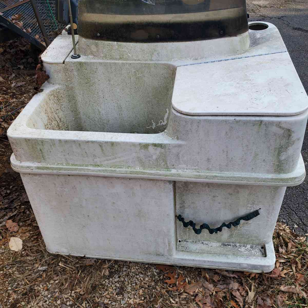 Pontoon Boat Console All Cables And Wires Have been Cut