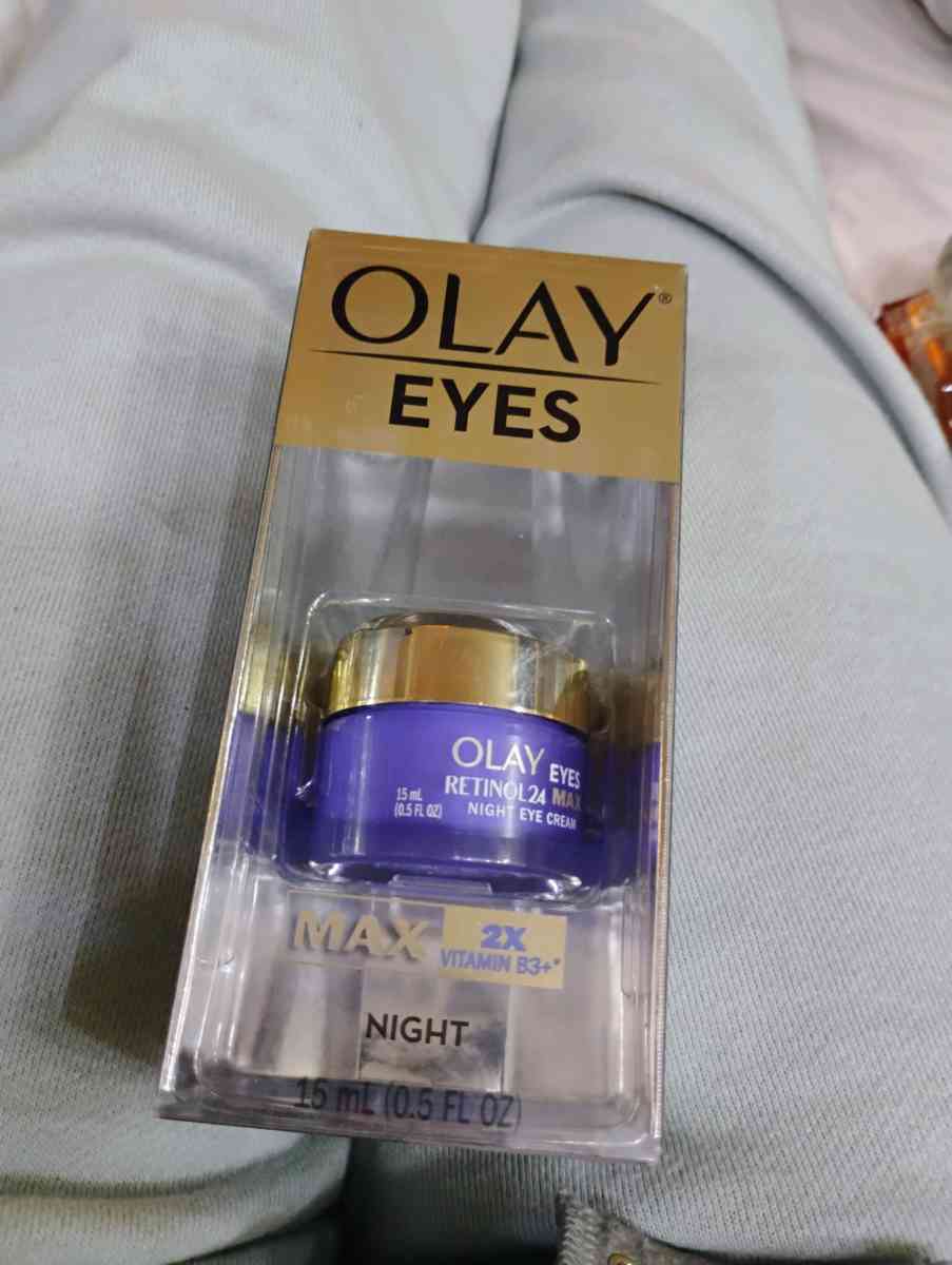 Olay eye cream and makeup