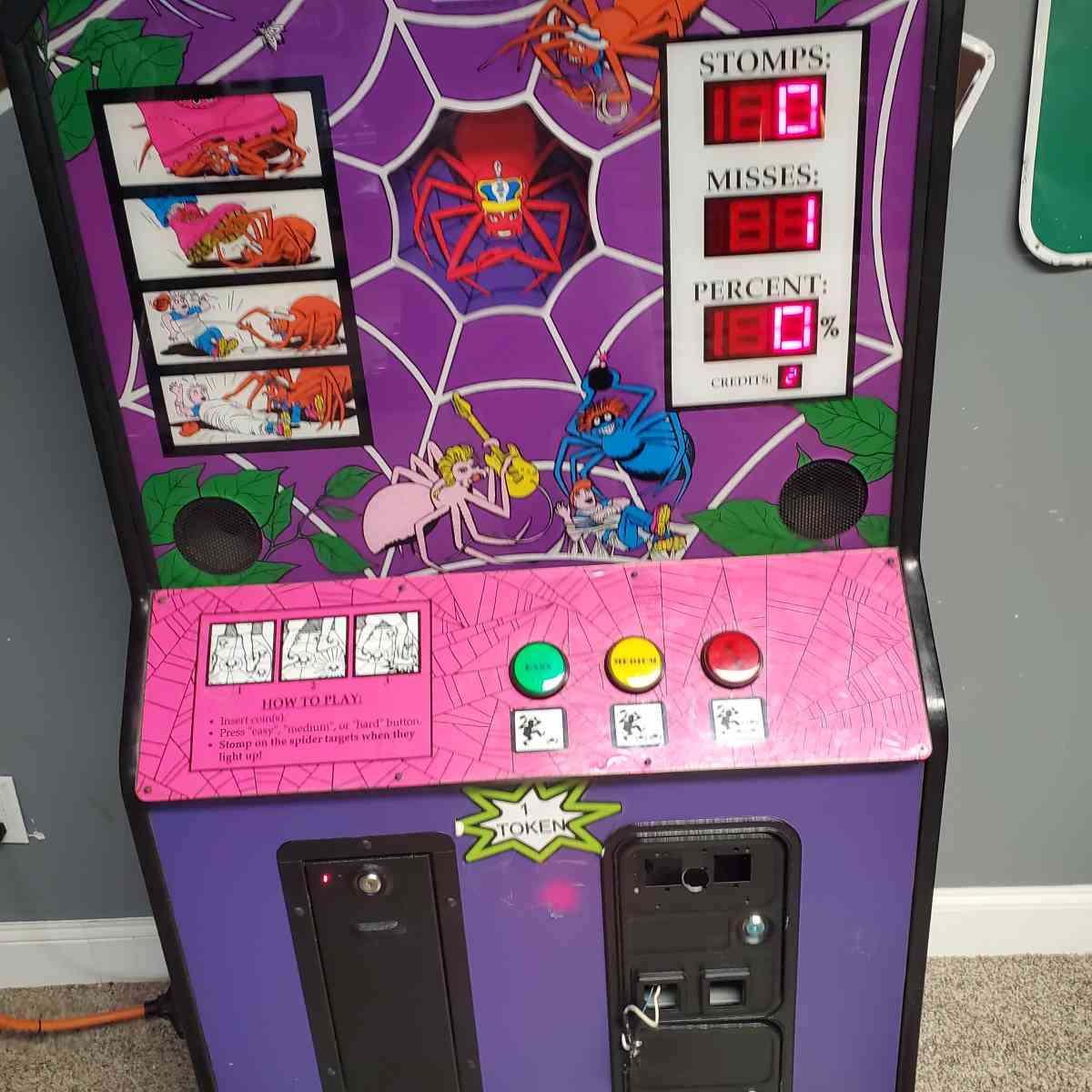 Spider Stompin Arcade Game By Jaleco  RRR Arcade