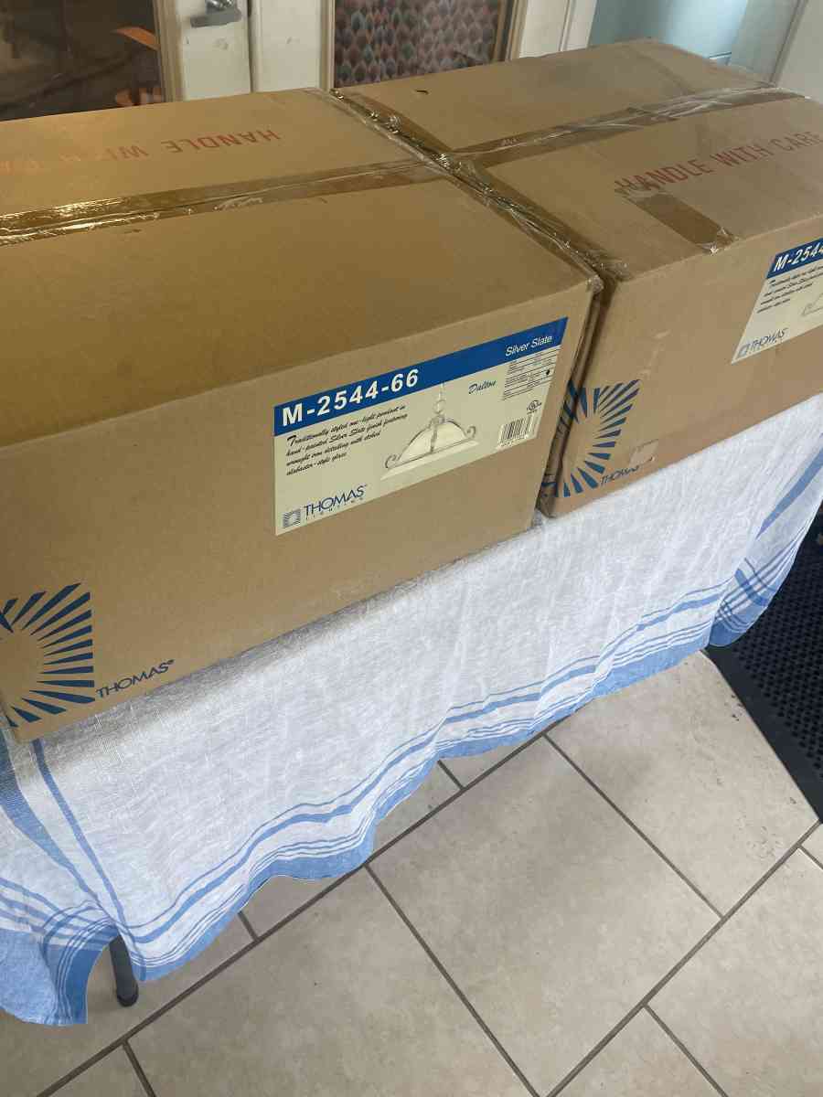 2 Brand New Thomas Lighting Alabaster Pendants