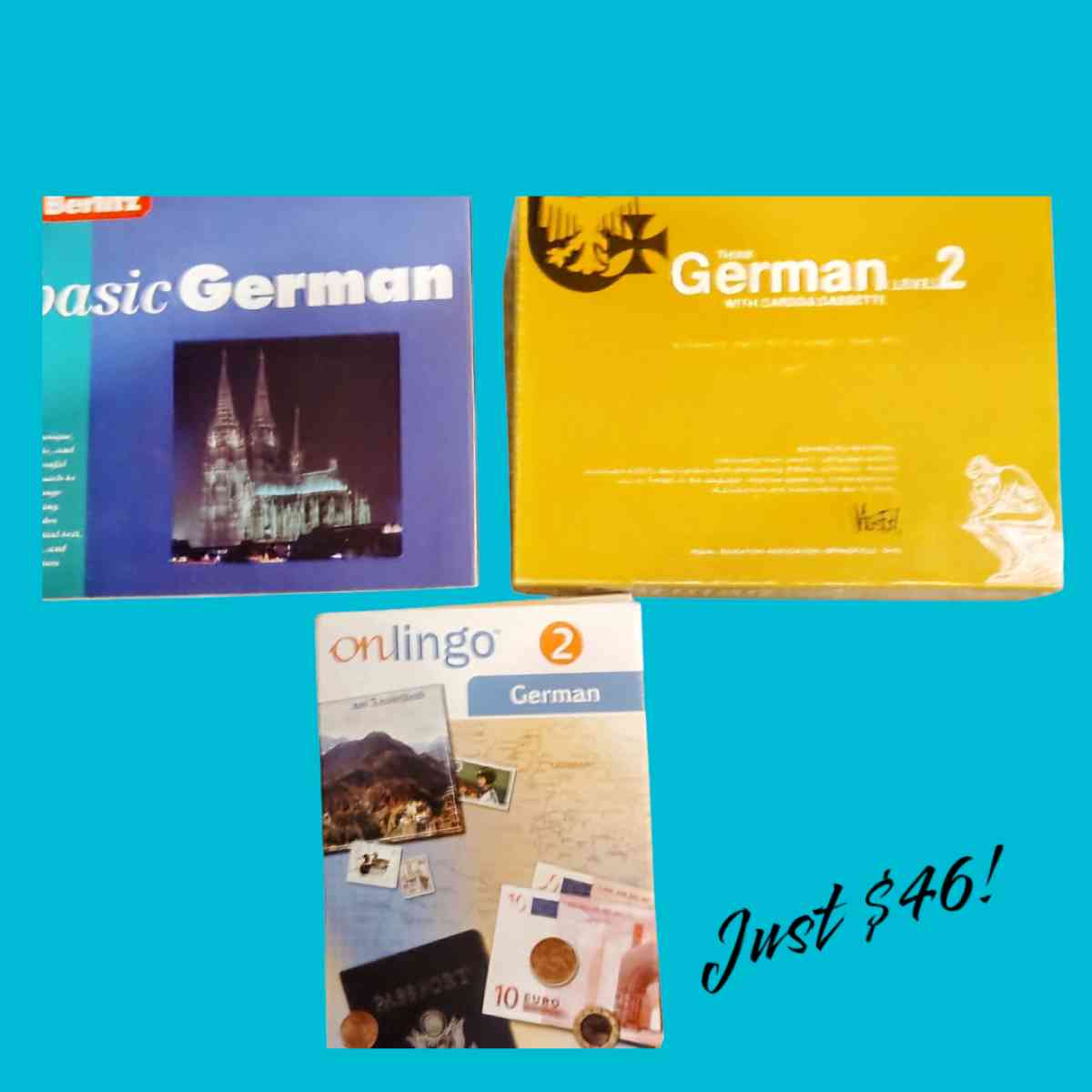 Berlitz Basic German Vintage Textbook Think German Lev 2 Car